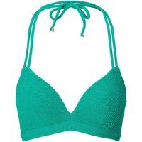 Geripptes Neckholder-Triangel-Bikinioberteil