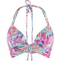 Buntes Bikinioberteil mit abstraktem Print