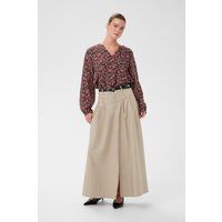 Florale V-Ausschnitt Bluse mit Print