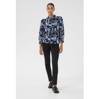 Bluse mit grafischem Pinselstrich-Muster