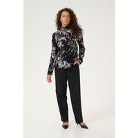 Bluse mit malerischem Blumenmuster
