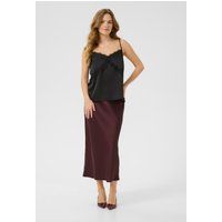 Satin-Camisole mit Spitzenbesatz