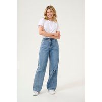 High-Waist-Jeans mit weitem Bein