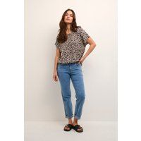 Lockere Bluse mit Leopardenmuster
