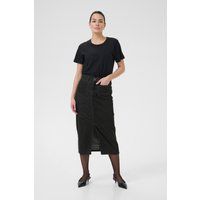 Jeans-Midirock mit Schlitz