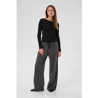 Figurbetontes Langarmshirt aus Rippstrick