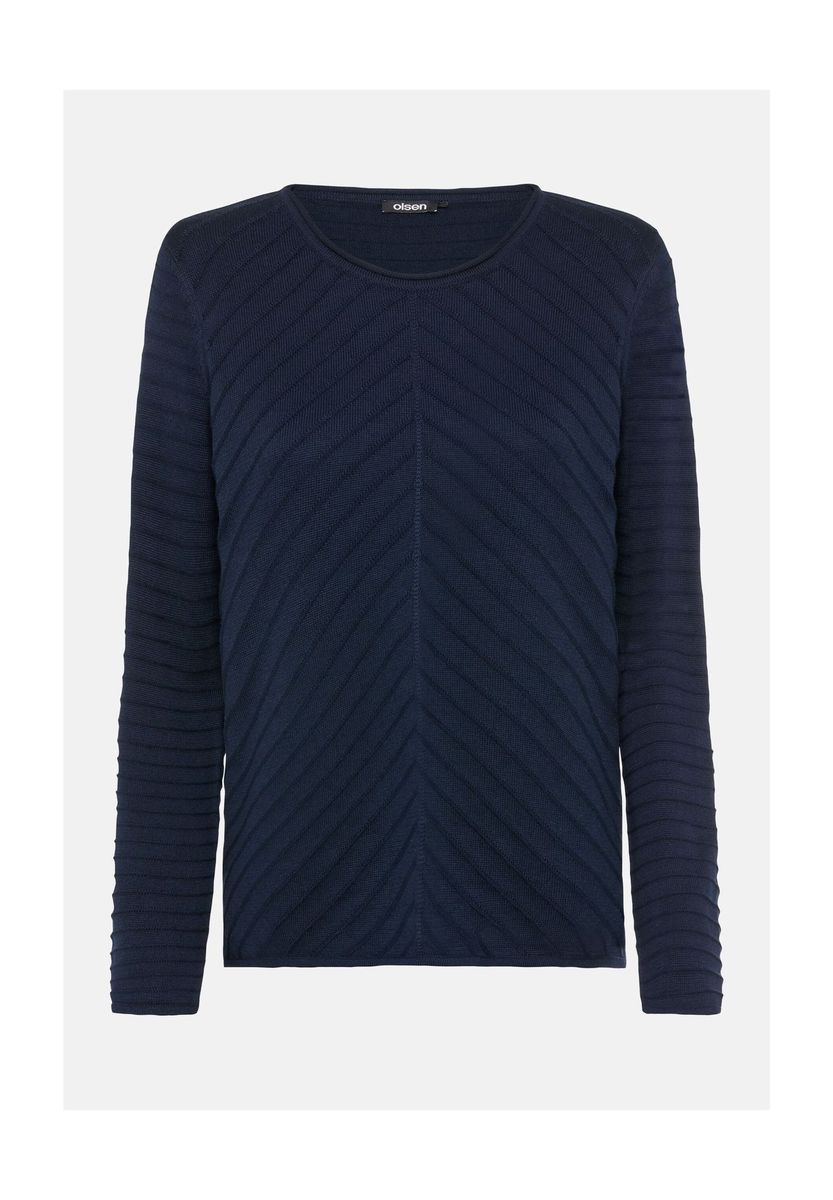 Strukturierter Strickpullover aus Baumwollmischung