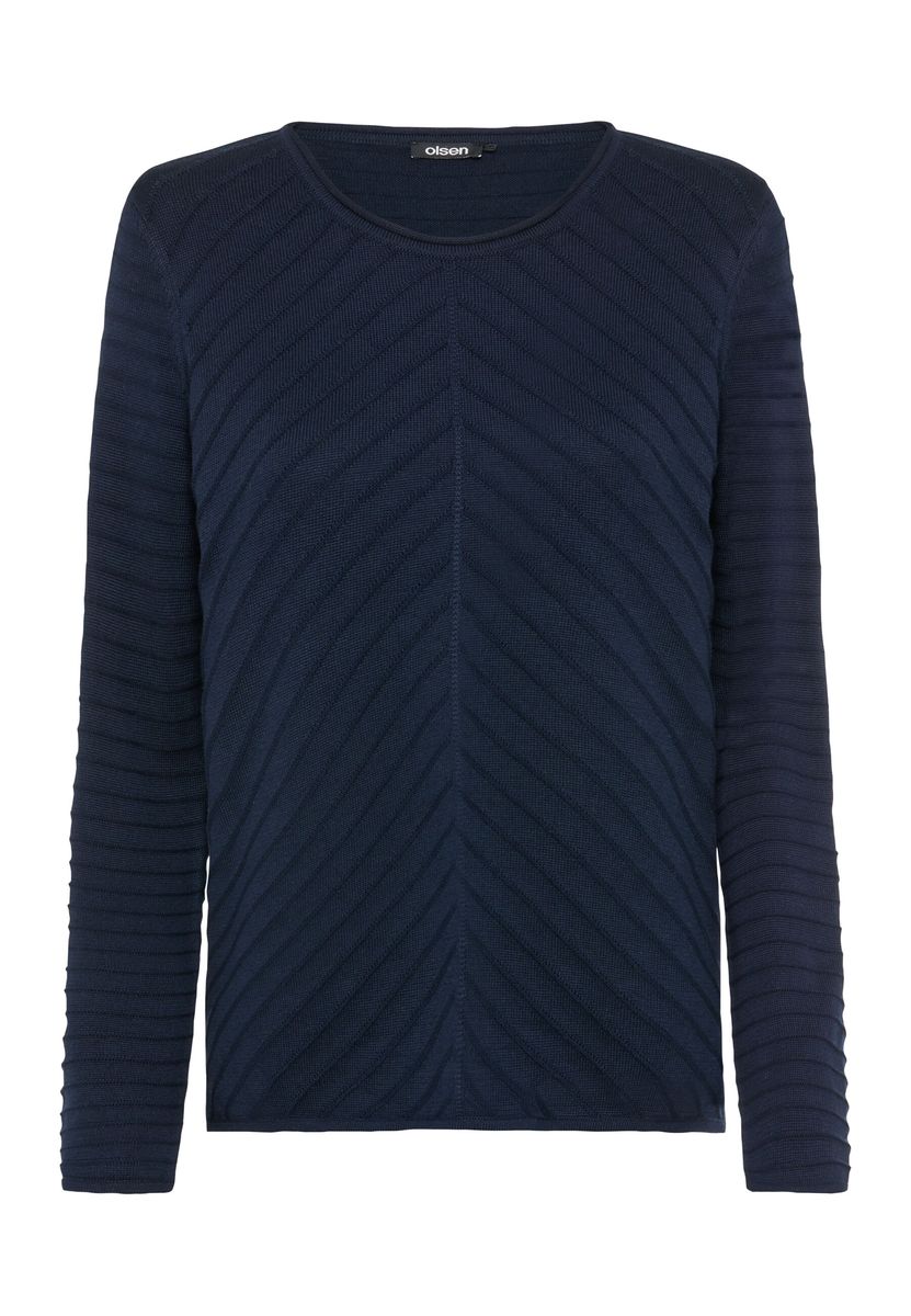 Strukturierter Strickpullover aus Baumwollmischung
