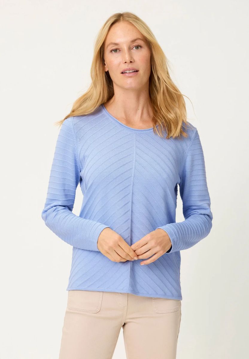 Strukturierter Strickpullover aus Baumwollmischung