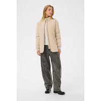 Steppjacke mit Stehkragen und Rautenmuster