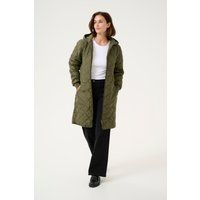 Mittellanger Parka mit Rautensteppung