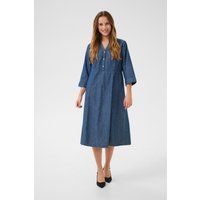 Midi-Denimkleid mit Knopfleiste