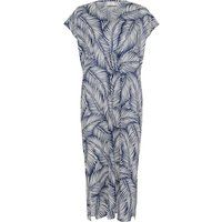 Midi-Kleid mit Palmenblatt-Print