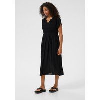 Midikleid mit Smokeinsatz und Flügelärmeln