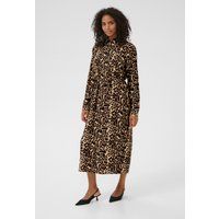 Midi-Hemdkleid mit Leopardenmuster