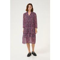 Gemustertes Stufen-Midikleid