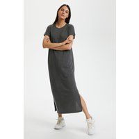 Minimalistisches Maxi-T-Shirt-Kleid aus Baumwolle