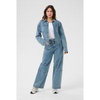 Verzierte schmale Jeansjacke