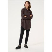 Oversize-Baumwoll-Tunika mit Knopfleiste
