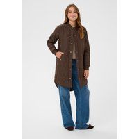 Gesteppte Longjacke mit Rippbündchen