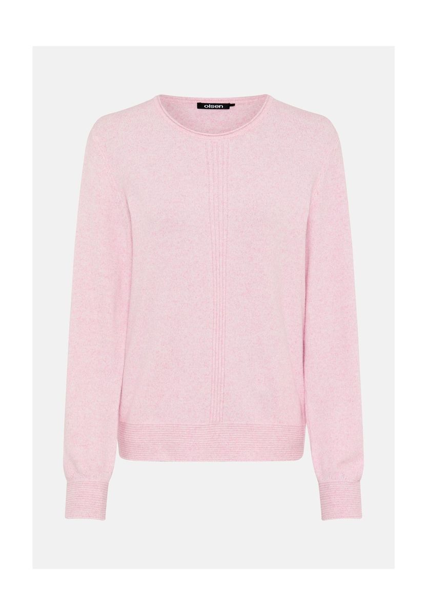 Klassischer Strickpullover mit Rundhalsausschnitt