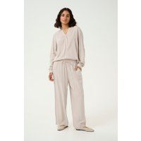 Locker sitzende Hose aus Leinenmix