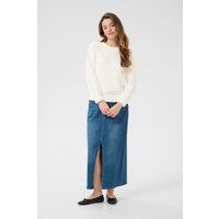 Lochstrick-Pullover mit Wellenkante