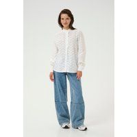 Strukturierte Bluse mit Rüschendetails