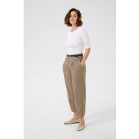 High-Waist Anzughose mit Falten