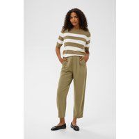 Tapered-Hose mit Bundfalten in Knöchellänge