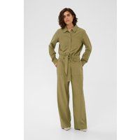 Gürtel-Jumpsuit mit langen Ärmeln