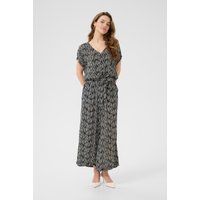 Gestreifter Jumpsuit mit V-Ausschnitt