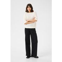 Lockerer Pointelle-Strickpullover