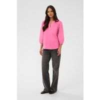 Strukturierte Bluse mit 3/4-Arm