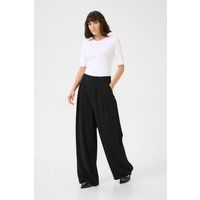 Weit geschnittene Bundfaltenhose mit hoher Taille