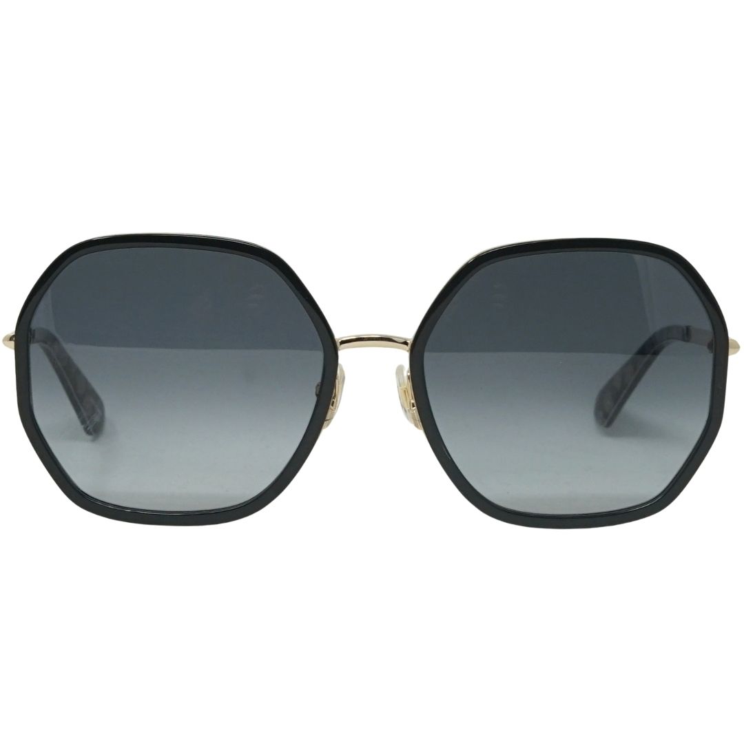 Geometrische Sonnenbrille mit Hexagon-Rahmen