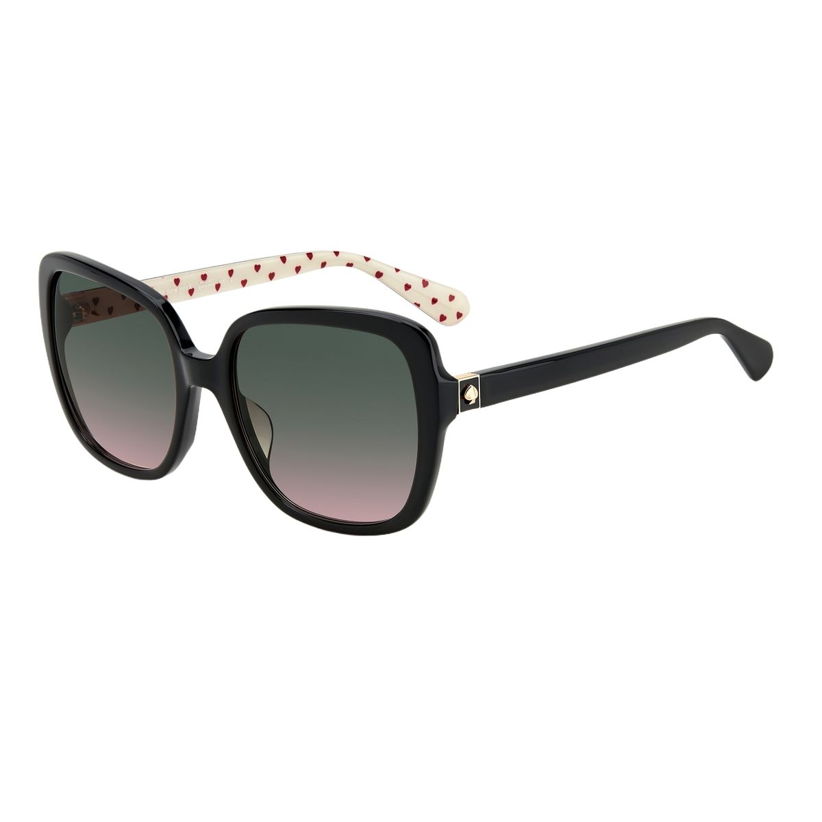 Oversized-Sonnenbrille mit Herzmuster