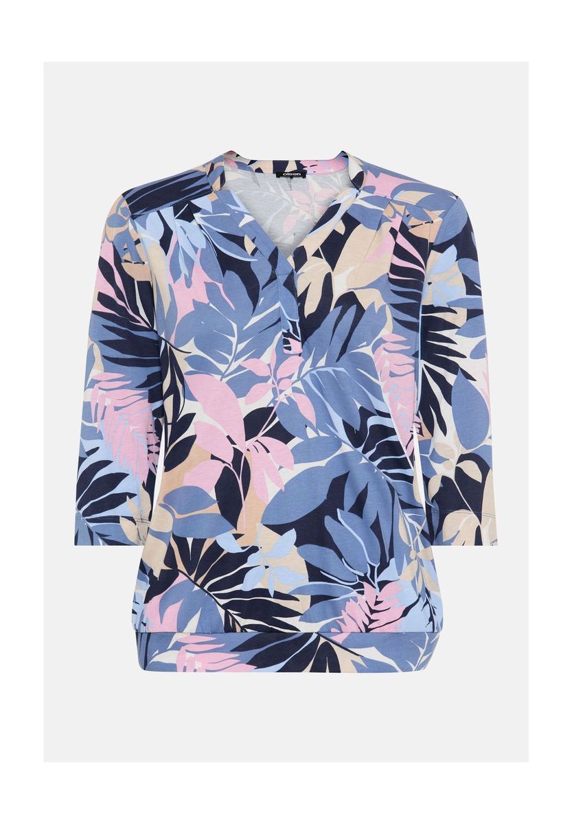 Shirt mit Dreiviertelärmeln und Blumenmuster