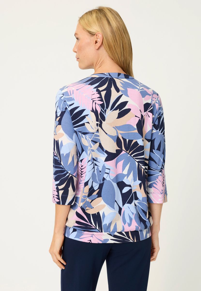 Shirt mit Dreiviertelärmeln und Blumenmuster