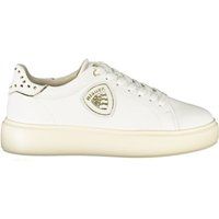 Leder-Plateausneaker mit Nieten