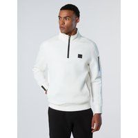 Piqué-Sweatshirt aus Scuba mit Halbreißverschluss