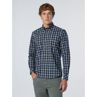 Kariertes Popeline-Hemd mit Button-Down-Kragen