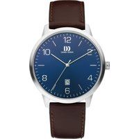 Minimalistische Uhr mit blauem Zifferblatt