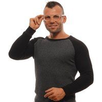 Runde transparente Brille mit Holzbügeln