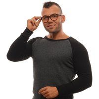 Rechteckige Azetat-Fassung mit Holz