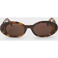 Retro Ovale Schildpatt Sonnenbrille