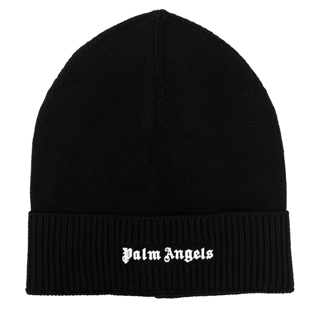 Rippstrick-Beanie mit Logo