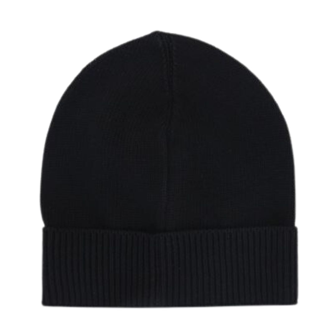 Gerippte Strickbeanie mit Gothic-Logo