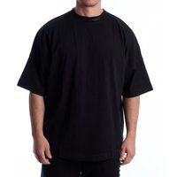 Oversize-Baumwoll-T-Shirt mit Glitzerlogo
