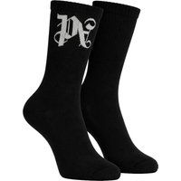 Gerippte Baumwollsocken mit Gothic-Monogramm